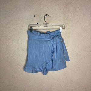 Misa Los Angeles Blue Mini Skirt